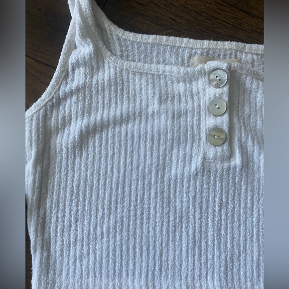 Madewell Ribbed Crop Tops tan XS white S - Picture 8 of 10